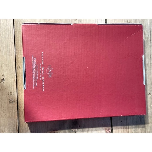 Lenox Christmas Yuletide Metal Serveware snowman tray/candy dish. with box! - Picture 4 of 4